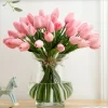 Artificial Flower PU Tulip Wedding Home Decoration Fake Flower Vase Flower Arrangement