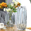 MInimalist Stripe Glass Vase Decorative Geometry Flower Bottle Home Tabletop Hydroponics Glassware Craft Ornament Furnishing